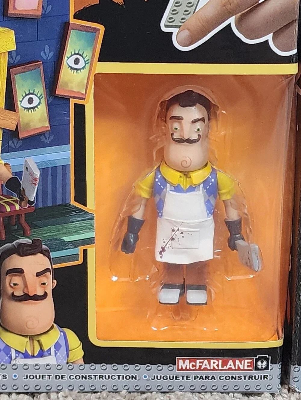 New factory sealed McFarlane Hello Neighbor sets. The Living Room Door (88 pcs)